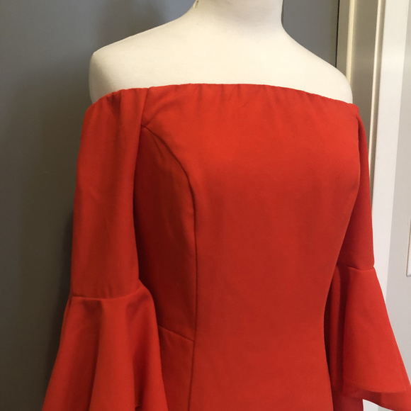 Long trumpet sleeve dress - Picture 2 of 6